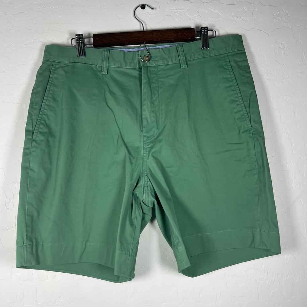 Polo Ralph Lauren Mens Classic Fit 9 Inch Stretch Chino Shorts Green Size 34